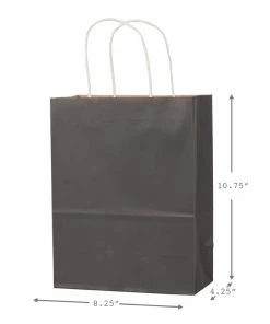 Hallmark 10.7" 12-Pack Assorted Kraft Paper Gift Bags -Department Store Shop 10.7 Prints and Solids 12Pack Assorted Gift Bags 5EGB6051 03