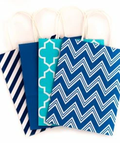 Hallmark 10.7" 12-Pack Assorted Kraft Paper Gift Bags -Department Store Shop 10.7 Prints and Solids 12Pack Assorted Gift Bags 5EGB6051 05