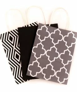 Hallmark 10.7" 12-Pack Assorted Kraft Paper Gift Bags -Department Store Shop 10.7 Prints and Solids 12Pack Assorted Gift Bags 5EGB6051 07