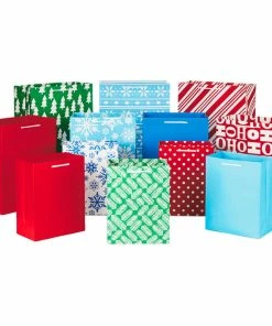 Hallmark Assorted Sizes And Designs 12-Pack Christmas Gift Bags
