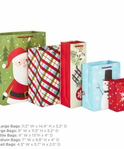 Hallmark Assorted Sizes And Designs 18-Pack Christmas Gift Bags 10 Hallmark Assorted Sizes And Designs 18-Pack Christmas Gift Bags -Department Store Shop 18 Assorted Sizes and Designs Christmas Gift Bags 5XGB1409 03