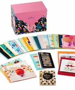 Hallmark Assorted Cards For All Occasions In Floral Organizer Box, Box Of 24