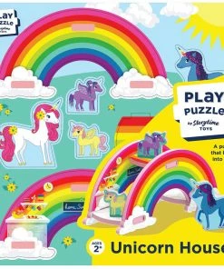 Storytime Toys 3D Unicorn Rainbow House Play Puzzle