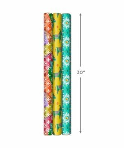 Hallmark Festive And Fun 3-Pack Multicolored Wrapping Paper, 120 Sq. Ft. -Department Store Shop 3Pack Festive and Fun Holiday Wrapping Paper 5JXW1082 03