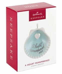 Hallmark A Heart Remembered 2023 Porcelain Ornament 9 Hallmark A Heart Remembered 2023 Porcelain Ornament -Department Store Shop A Heart Remembered Seashell Keepsake Ornament 1799QHX3037 04