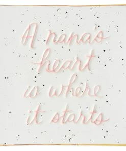 Hallmark A Nana's Heart Ceramic Tile Quote Sign, 6x6