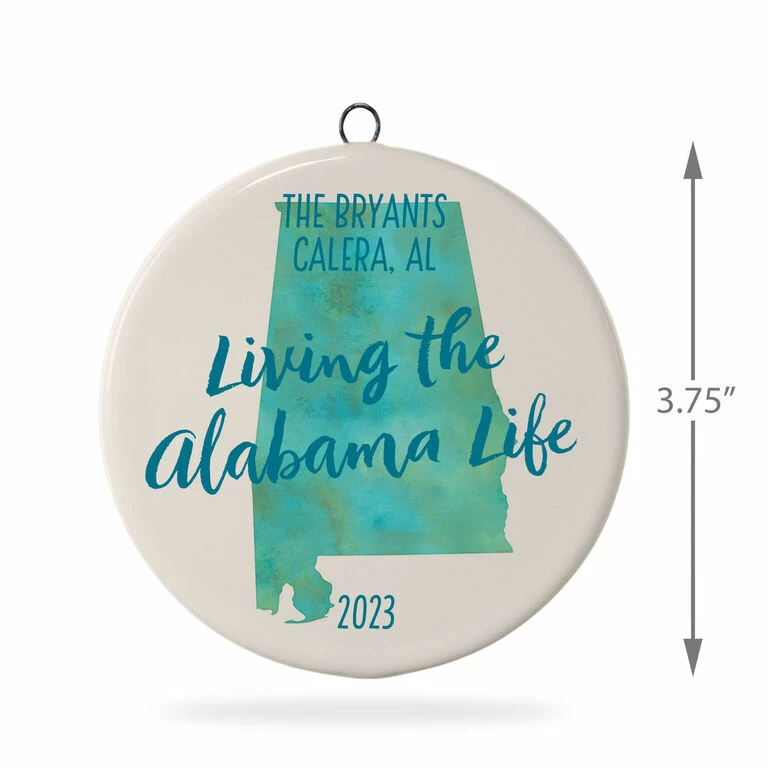 Hallmark Alabama Personalized State Ornament 3 Hallmark Alabama Personalized State Ornament - Image 3