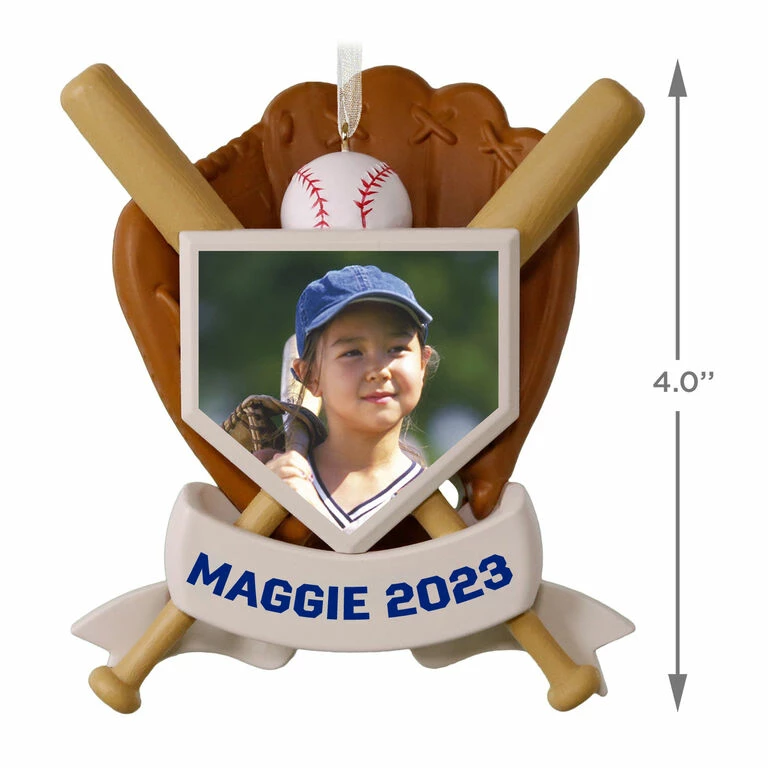 Hallmark America's Pastime Personalized Baseball Photo Ornament 3 Hallmark America's Pastime Personalized Baseball Photo Ornament - Image 3
