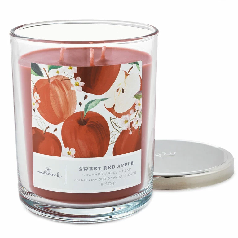 Hallmark Sweet Red Apple 3-Wick Jar Candle, 16 Oz. 3 Hallmark Sweet Red Apple 3-Wick Jar Candle, 16 Oz. - Image 3