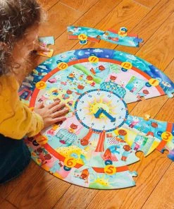 Eeboo Around The Clock 25-Piece Giant Jigsaw Puzzle For Kids 7 Eeboo Around The Clock 25-Piece Giant Jigsaw Puzzle For Kids -Department Store Shop Around the Clock 25Piece Giant Jigsaw Puzzle PZCLK 04