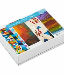 Hallmark ArtLifting Nature And Abstracts Blank Note Cards Assortment, Box Of 24