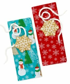 Hallmark Snowmen On Blue And Snowflakes On Red 2-Pack Giant Plastic Christmas Gift Bags -Department Store Shop Assorted Giant Plastic Christmas Gift Bags 5XGB1452 06