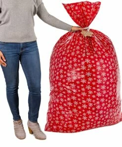 Hallmark Snowmen On Blue And Snowflakes On Red 2-Pack Giant Plastic Christmas Gift Bags -Department Store Shop Assorted Giant Plastic Christmas Gift Bags 5XGB1452 07