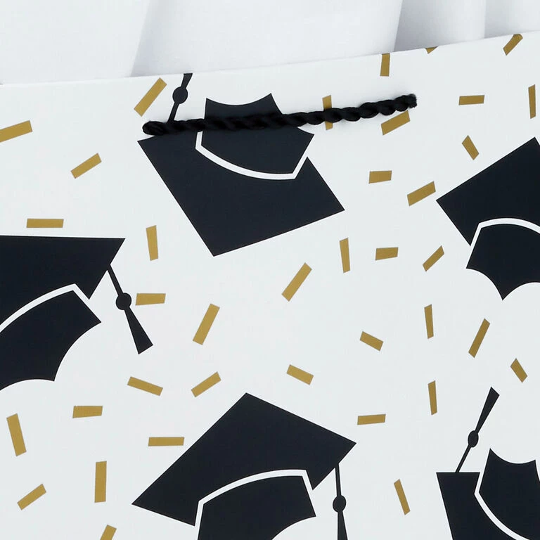 Hallmark 13" Assorted Grad Designs 3-Pack Large Gift Bags With Tissue Paper 4 Hallmark 13" Assorted Grad Designs 3-Pack Large Gift Bags With Tissue Paper - Image 4