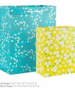 Hallmark Assorted Floral And Solid 8-Pack Medium And Large Gift Bags -Department Store Shop Assorted Medium and Large Floral Solid Gift Bags 5EGB6639 03