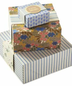 Hallmark 4", 8" And 10" Floral 3-Pack Gift Boxes With Bands