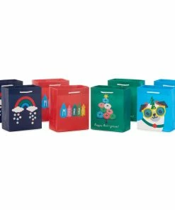Hallmark 6.5" Sweet Surprises 8-Pack Small Christmas Gift Bags Assortment