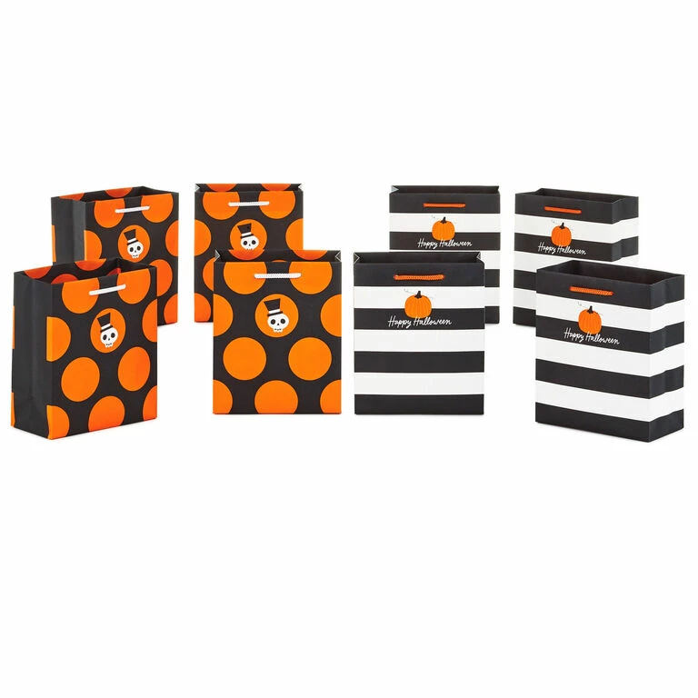 Hallmark 6.5" Assorted 8-Pack Stylish Halloween Small Gift Bags 1 Hallmark 6.5" Assorted 8-Pack Stylish Halloween Small Gift Bags