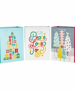 Hallmark 17" Assorted Mod Designs 3-Pack XXL Christmas Gift Bags