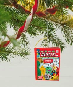 Hallmark Marvel Comics The Avengers 60th Anniversary Ornament -Department Store Shop Avengers Comic Book Keepsake Ornament 2099QXI7469 02