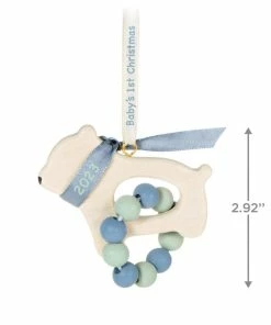 Hallmark Baby Boy's First Christmas Bear 2023 Ornament -Department Store Shop Baby Boys 1st Christmas Bear Keepsake Ornament 1799QGO2729 03