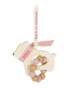 Hallmark Baby Girl's First Christmas Bear 2023 Ornament