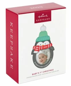 Hallmark Baby's 1st Christmas 2023 Photo Frame Ornament -Department Store Shop Babys 1st Christmas Penquin Frame Keepsake Ornament 1699QGO2719 04