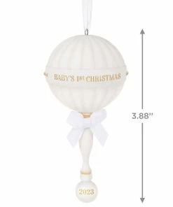 Hallmark Baby's First Christmas Rattle 2023 Porcelain Ornament 8 Hallmark Baby's First Christmas Rattle 2023 Porcelain Ornament -Department Store Shop Babys 1st Christmas Rattle Keepsake Ornament 2499QHX3107 03