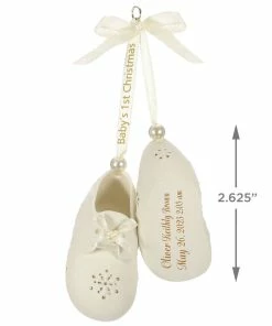 Baby’s First Christmas Booties Porcelain Personalized Ornament 8 Baby’s First Christmas Booties Porcelain Personalized Ornament -Department Store Shop Babys First Christmas Booties Porcelain Personalized Ornament 2299QHE1924B1 03