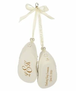 Baby's First Christmas Monogram Booties Porcelain Personalized Ornament -Department Store Shop Babys First Christmas Monogram Booties Porcelain Personalized Ornament 2299QHE1924B2 06