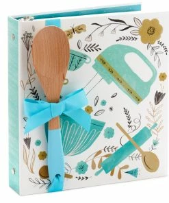 Hallmark Baking Icons Recipe Organizer Book With Wooden Spoon