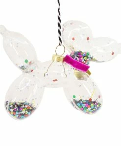 Signature Balloon Dog Premium Glass Hallmark Ornament -Department Store Shop Balloon Animal Dog Premium Glass Christmas Ornament 1HDL2168 06