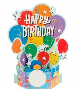 Hallmark Balloon Bouquet Boxed Pop-Up Birthday Cards, Pack Of 8 -Department Store Shop Balloon Bouquet Boxed Birthday Cards 5STZ1173 03