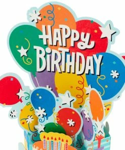 Hallmark Balloon Bouquet Boxed Pop-Up Birthday Cards, Pack Of 8 -Department Store Shop Balloon Bouquet Boxed Birthday Cards 5STZ1173 04