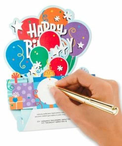 Hallmark Balloon Bouquet Boxed Pop-Up Birthday Cards, Pack Of 8 -Department Store Shop Balloon Bouquet Boxed Birthday Cards 5STZ1173 06