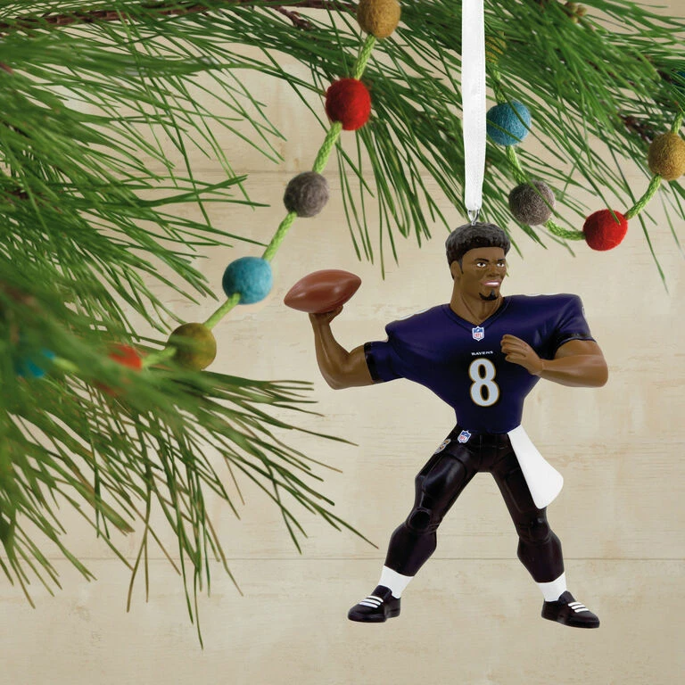 NFL Baltimore Ravens Lamar Jackson Hallmark Ornament 2 NFL Baltimore Ravens Lamar Jackson Hallmark Ornament - Image 2