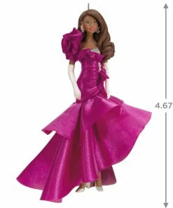 Hallmark Barbie™ Pink Collection™ 2023 Porcelain And Fabric Ornament 8 Hallmark Barbie™ Pink Collection™ 2023 Porcelain And Fabric Ornament -Department Store Shop Barbie in Hot Pink Dress Keepsake Ornament 4999QXI7007 03