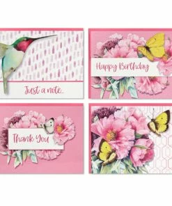 Hallmark Marjolein Bastin Assorted Blank Nature Note Cards In Caddy, Pack Of 24