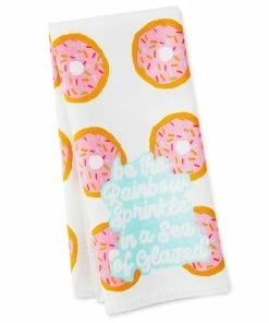 Hallmark Be The Rainbow Sprinkle Donut Tea Towel