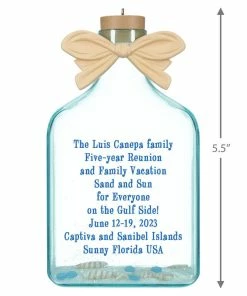 Hallmark A Day At The Beach Personalized Text Ornament -Department Store Shop Beach Glass Bottle Personalized Christmas Ornament 2499QHE2118B2 03