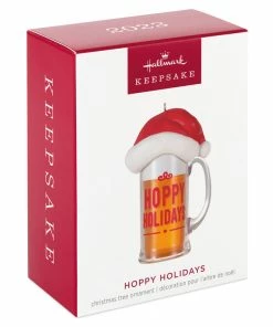 Hallmark Hoppy Holidays Ornament -Department Store Shop Beer Mug With Santa Hat Keepsake Ornament 1799QGO2847 04