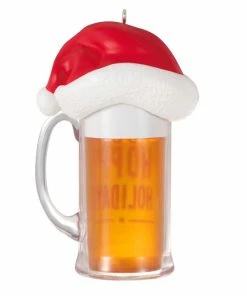 Hallmark Hoppy Holidays Ornament -Department Store Shop Beer Mug With Santa Hat Keepsake Ornament 1799QGO2847 06