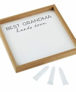 Hallmark Best Grandma Hands Down Wood Sign Handprint Kit
