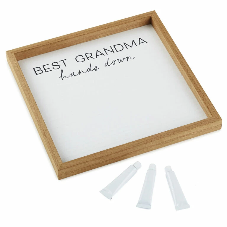 Hallmark Best Grandma Hands Down Wood Sign Handprint Kit 1 Hallmark Best Grandma Hands Down Wood Sign Handprint Kit