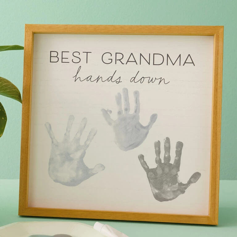 Hallmark Best Grandma Hands Down Wood Sign Handprint Kit 2 Hallmark Best Grandma Hands Down Wood Sign Handprint Kit - Image 2