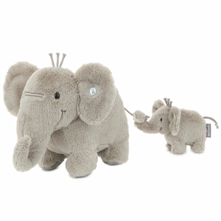 Hallmark Big And Little Elephant Singing Stuffed Animals With Motion, 8" 1 Hallmark Big And Little Elephant Singing Stuffed Animals With Motion, 8"