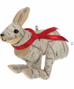 Hallmark Birch Hare Ornament -Department Store Shop Birch Wood Rabbit Keepsake Ornament 1599QGO2969 03