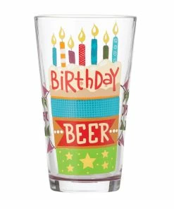 Lolita Birthday Beer Handpainted Pint Glass, 16 Oz.