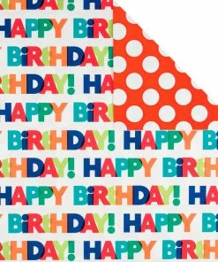 Hallmark Birthday Celebration 3-Pack Reversible Wrapping Paper -Department Store Shop Birthday Celebration 3Pack Reversible Wrapping Paper 5EWR2946 04