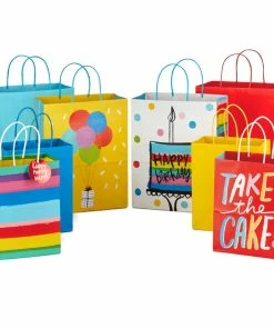 Hallmark Birthday Cheer 8-Pack Assorted Gift Bags